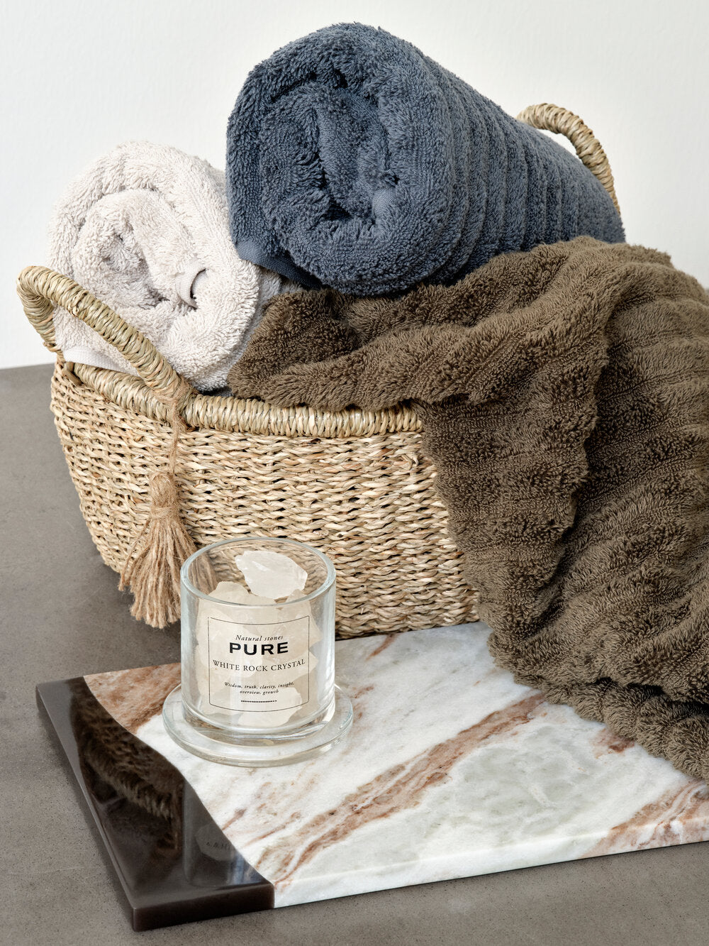 Wave håndklæde - Light Grey